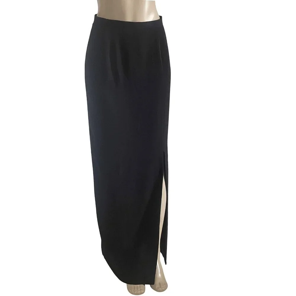 Adrianna Papell Women's Slitted Column Full-Length Elegance Evening Maxi Skirt 8 - Picture 3 of 10